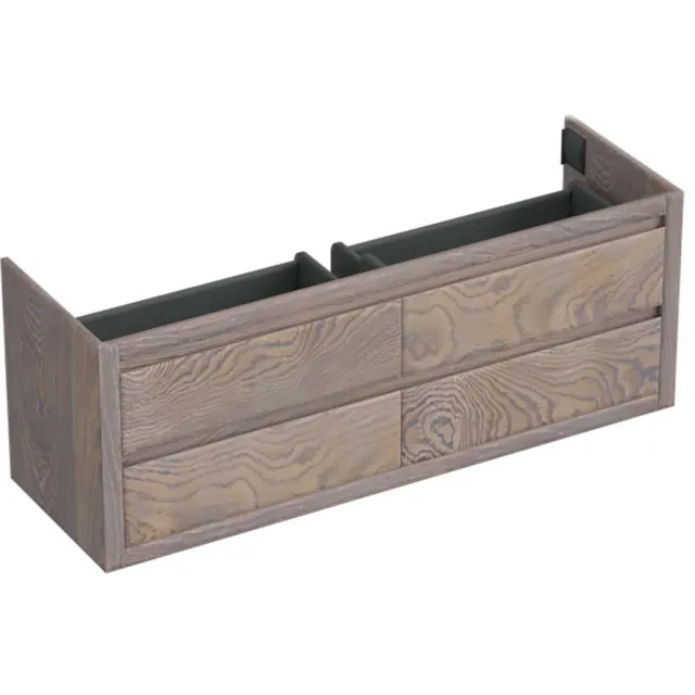 Forzalaqua Onderkast Forzalaqua Gela 160x51x60 Cm 4 Softclose Lades Eiken Silver Grey Bruin