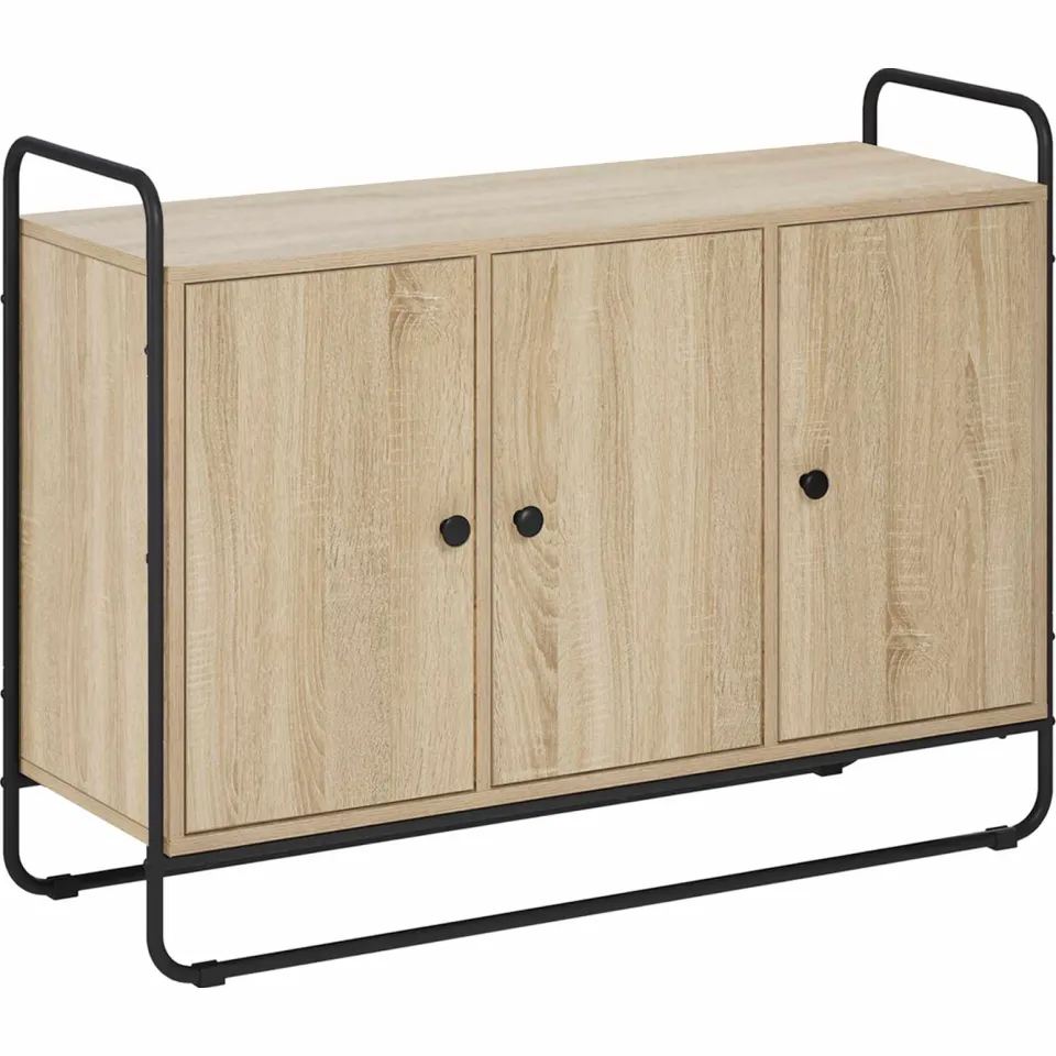 vidaXL Dressoir Sonoma Eiken 102 x 35 x 75 cm Bewerkt hout, foto 3