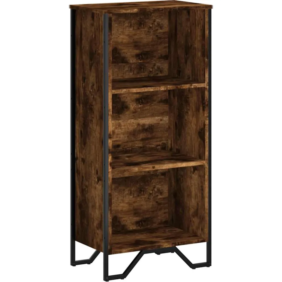 vidaXL Boekenkast 50x31x106 cm bewerkt hout gerookt eikenkleurig, foto 3