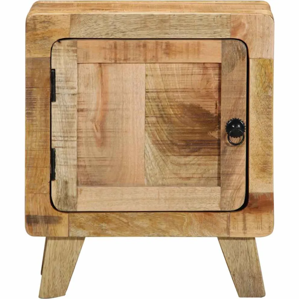 vidaXL Nachtkastje 40x32x46 cm massief ruw mangohout bruin, foto 2