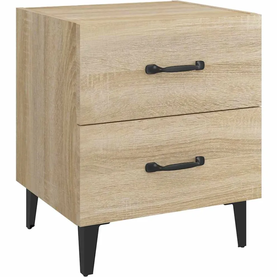 vidaXL Nachtkastjes 2 st 40x35x47,5 cm sonoma eikenkleurig, foto 4