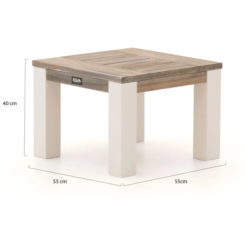 ROUGH Furniture ROUGH-X bijzet tuintafel 55x55x40cm bruin, foto 2