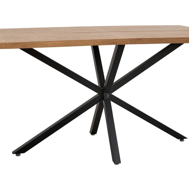 Questyr Eettafel – 140×80 cm – Donker Hout – Moderne Rechthoekige Eettafel voor 4–6 Personen – Stabiel Onderstel – Stijlvolle Keukentafel Donkere houtkleur
