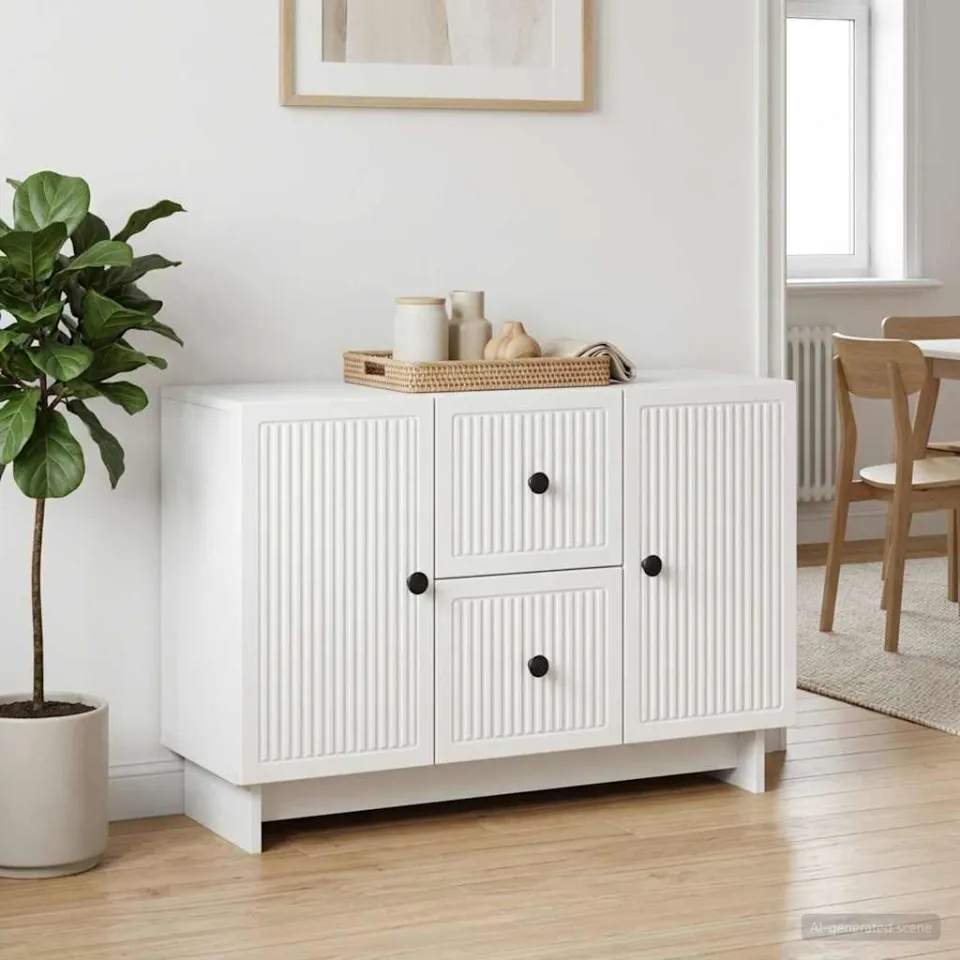 vidaXL Dressoir Wit 89 x 34,5 x 60 cm Bewerkt hout, foto 3