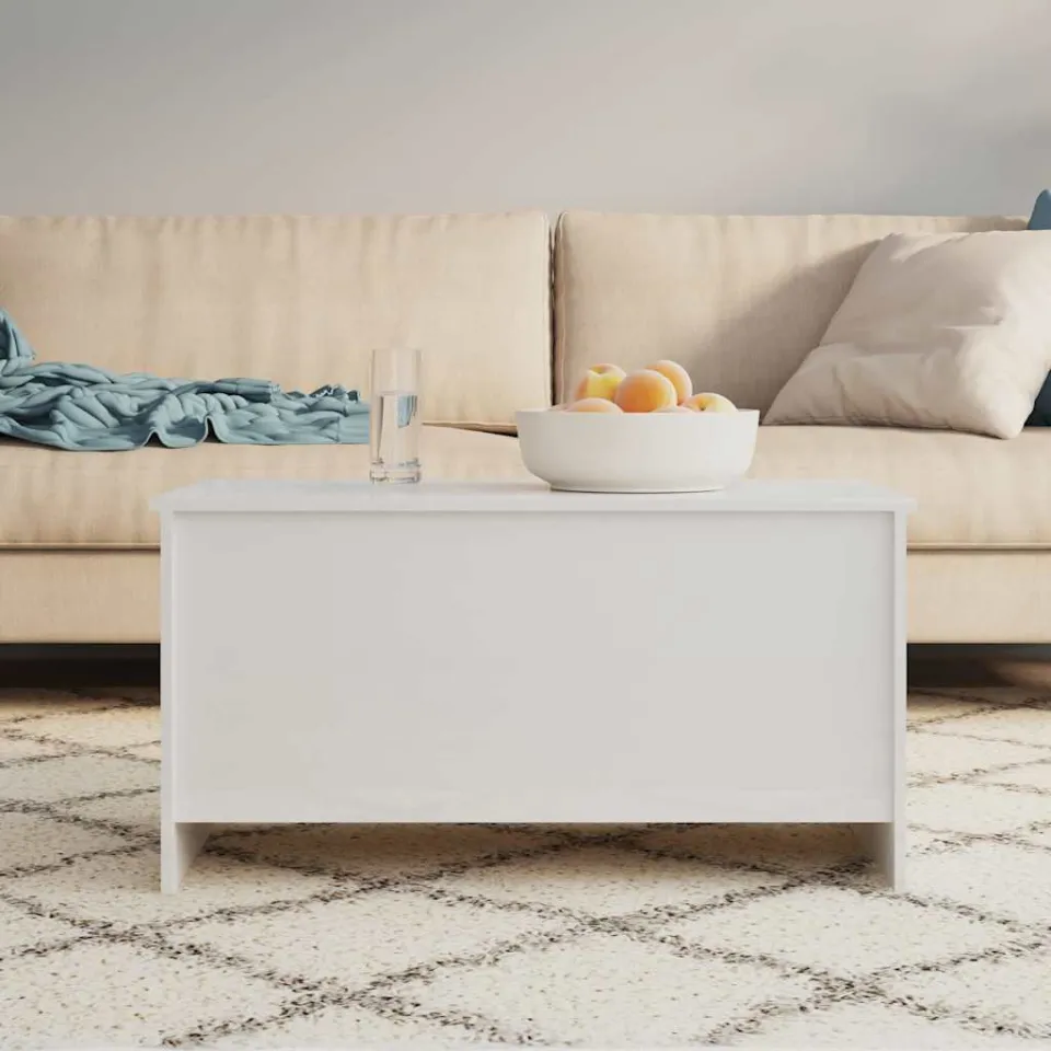 vidaXL Salontafel 102x55,5x52,5 cm bewerkt hout hoogglans wit, foto 2