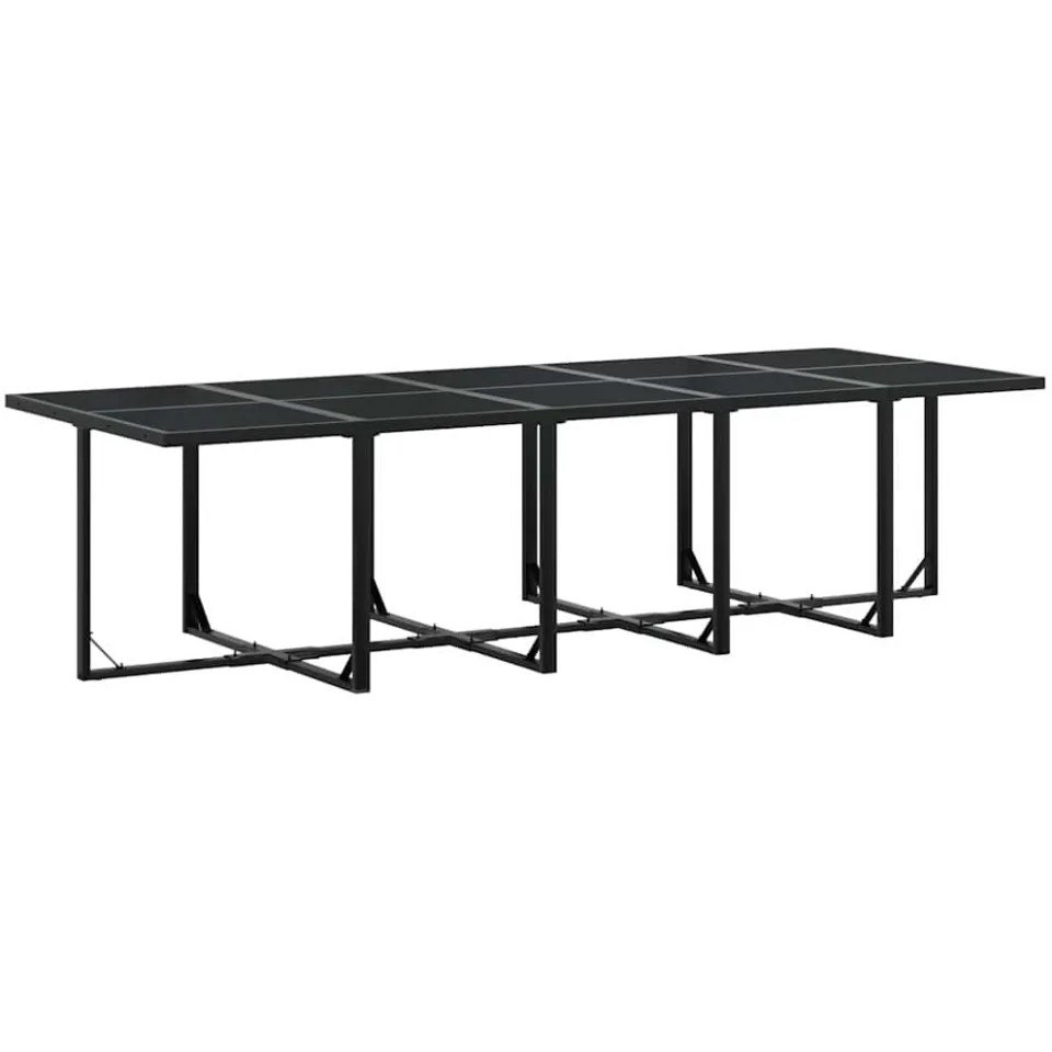 vidaXL 11-delige Tuinset met kussens poly rattan zwart, foto 3