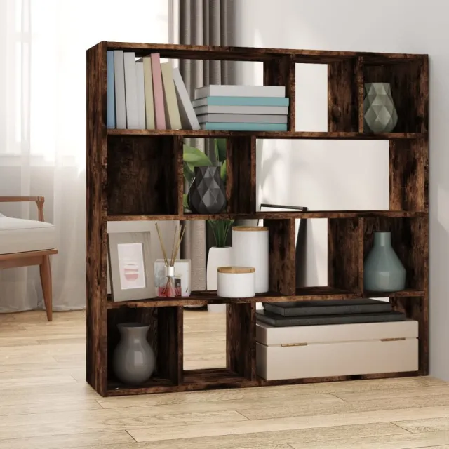 vidaXL Boekenkast/kamerscherm 105x24x102 cm gerookt eikenkleurig, foto 2
