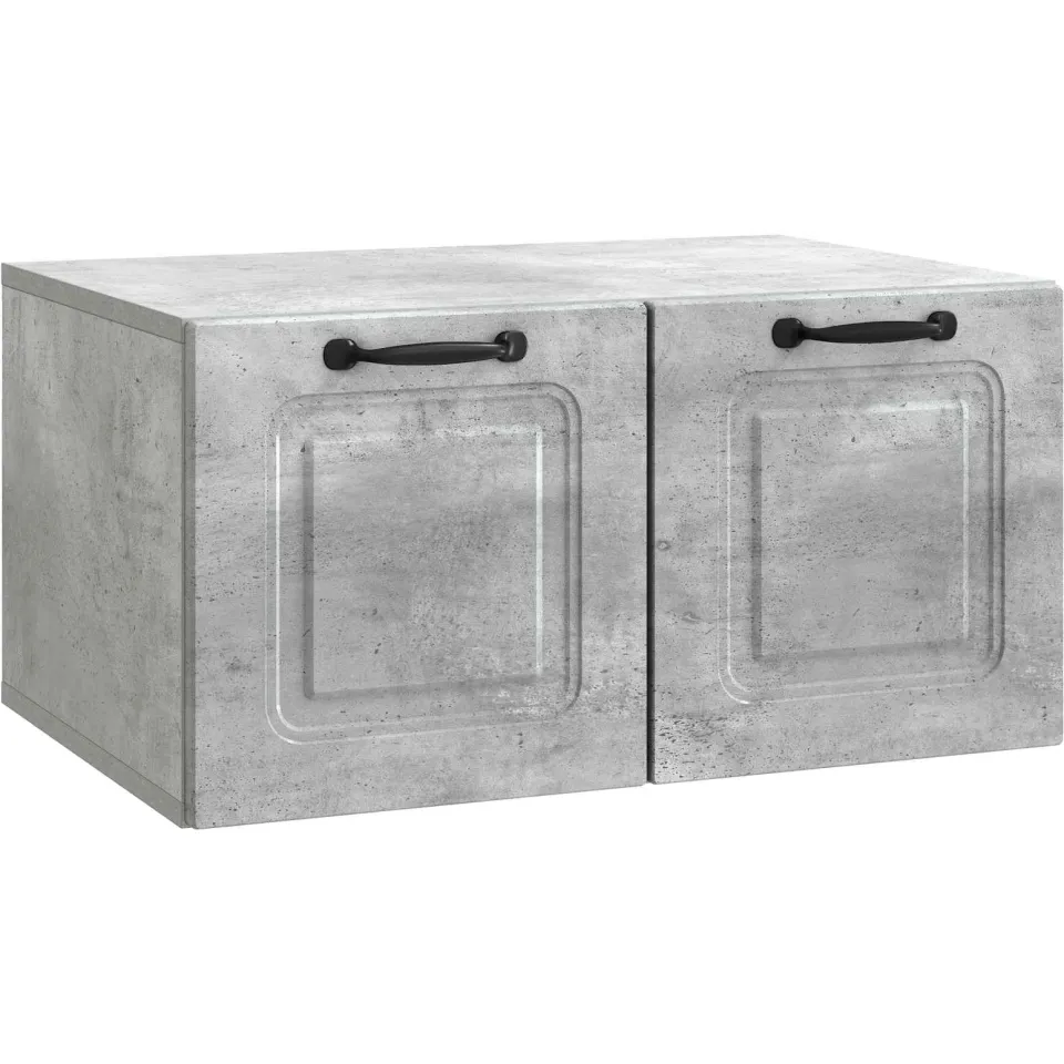 vidaXL Wandbeugel TV-kast Betongrijs 59,5 x 41 x 30 cm Bewerkt hout grijs, foto 3