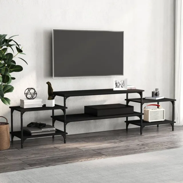 vidaXL Tv-meubel 197x35x52 cm bewerkt hout zwart