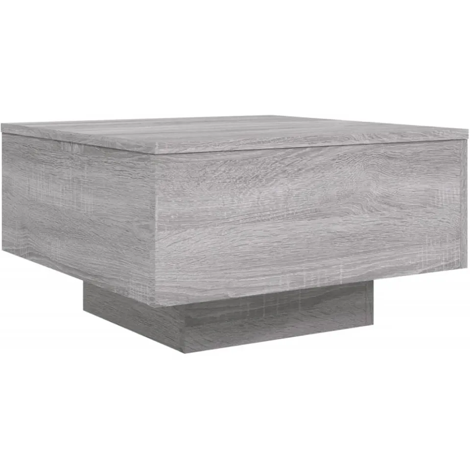 vidaXL Salontafel 55x55x31 cm bewerkt hout grijs sonoma eikenkleurig, foto 3