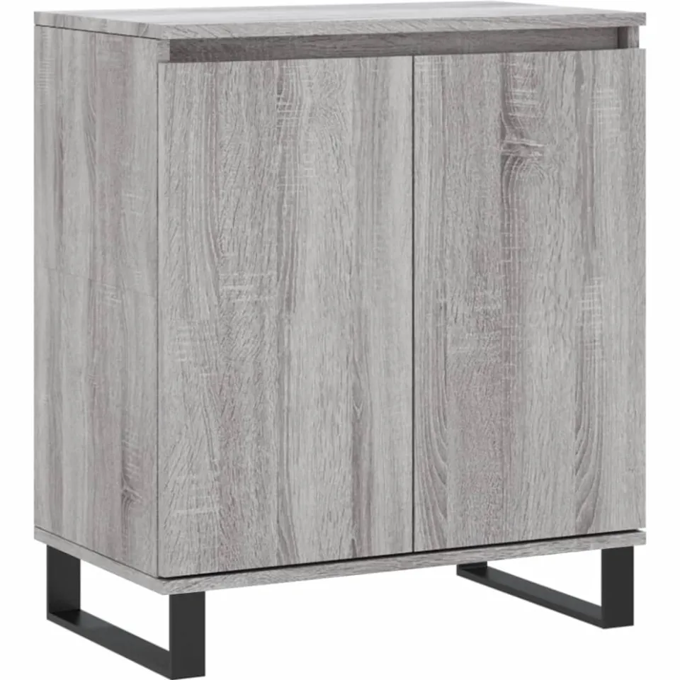 vidaXL Dressoir 60x35x70 cm bewerkt hout grijs sonoma eikenkleurig, foto 3