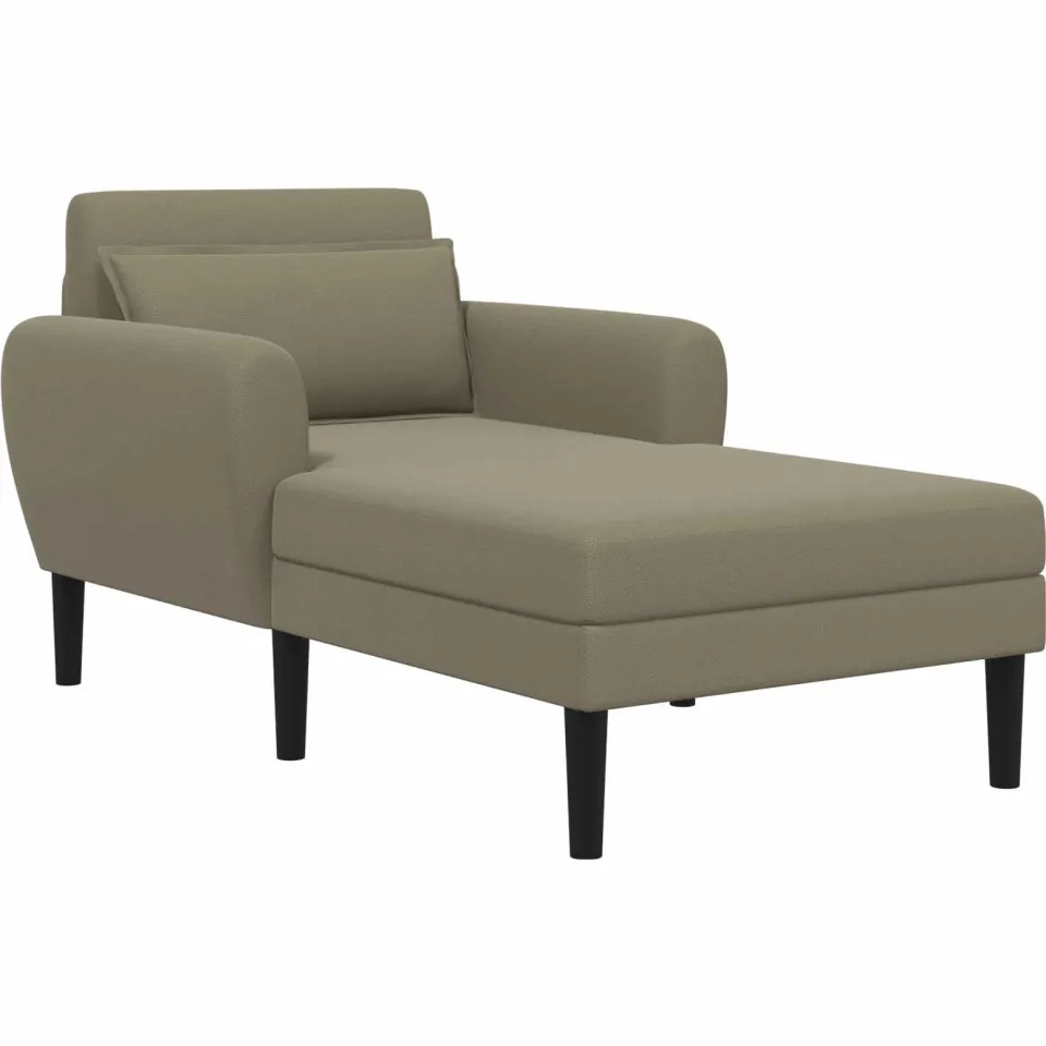 vidaXL Chaise longue Kaki Grof geweven fluweel, foto 3