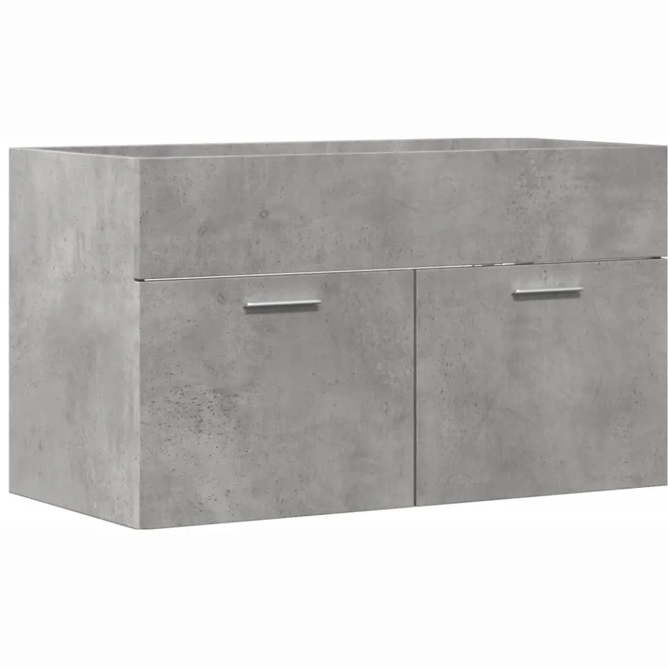 vidaXL Wastafelkast 90x38,5x46 cm bewerkt hout betongrijs grijs, foto 3