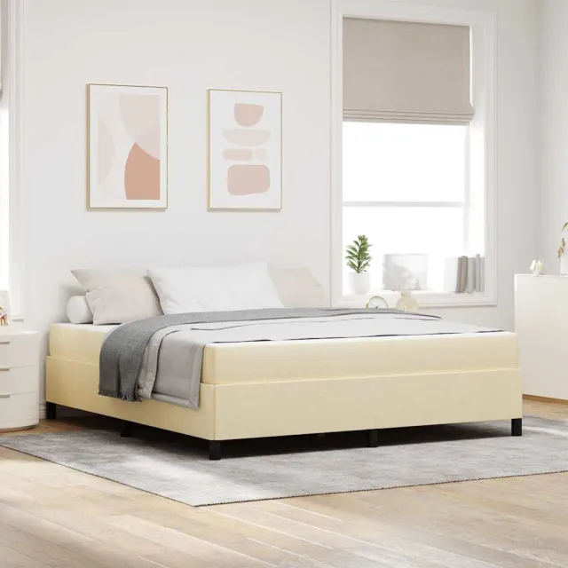 vidaXL Boxspringbed Crème 180 x 200 cm Stof