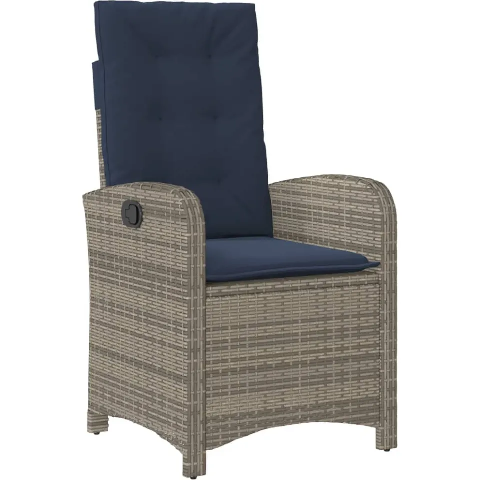 vidaXL 7-delige Tuinset met kussens poly rattan beige