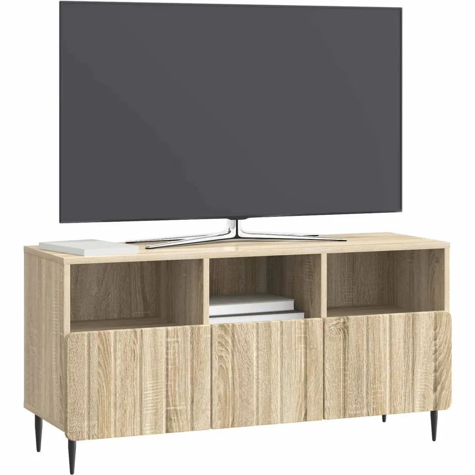 vidaXL TV-kast met lade Sonoma Eiken 102 x 34,5 x 50 cm Bewerkt hout Bruin