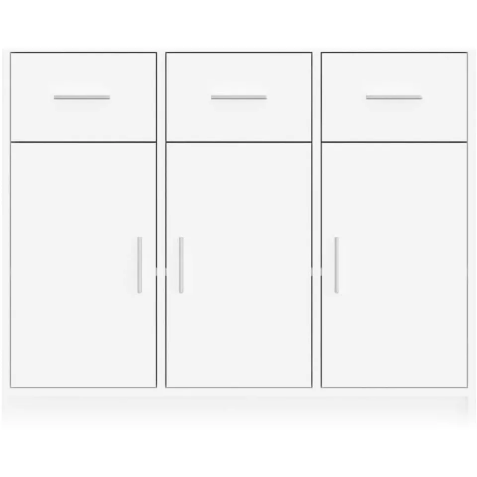 vidaXL Dressoir Wit 91x28x75 cm Bewerkt Hout