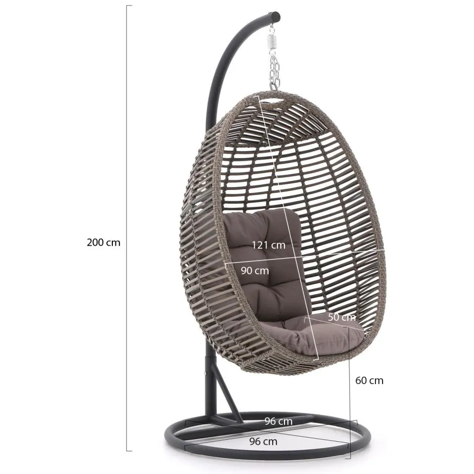 Manifesto Furniture Manifesto Ortello Cocoon hangstoel met standaard taupe, foto 2