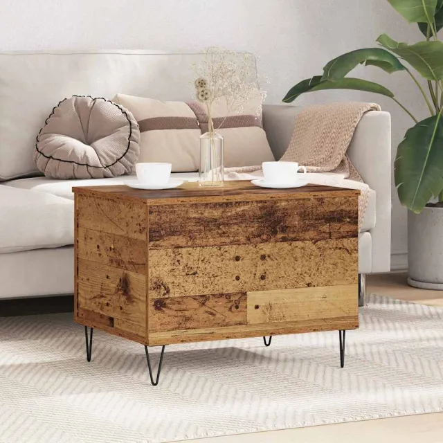 vidaXL Salontafel Oud Hout 60 x 44,5 x 45 cm Bewerkt hout bruin, foto 2