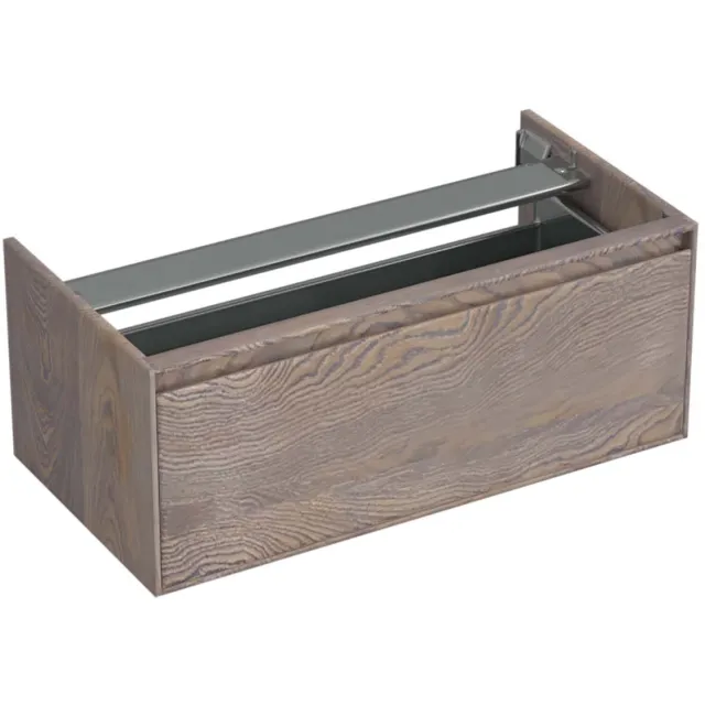 Forzalaqua Onderkast Forzalaqua Reno 100x51x40 Cm 1 La Softclose Eiken Silver Grey Bruin