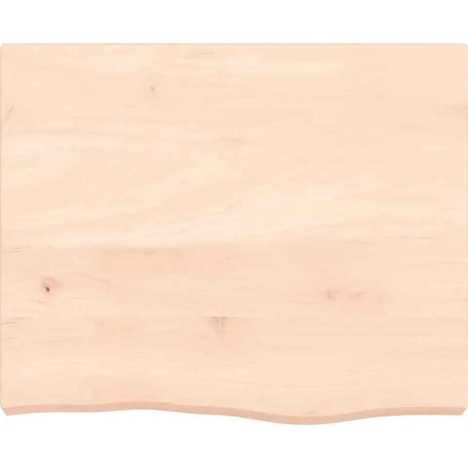 vidaXL Tafelblad 60x50x(2-6) cm onbehandeld massief eikenhout Bruin