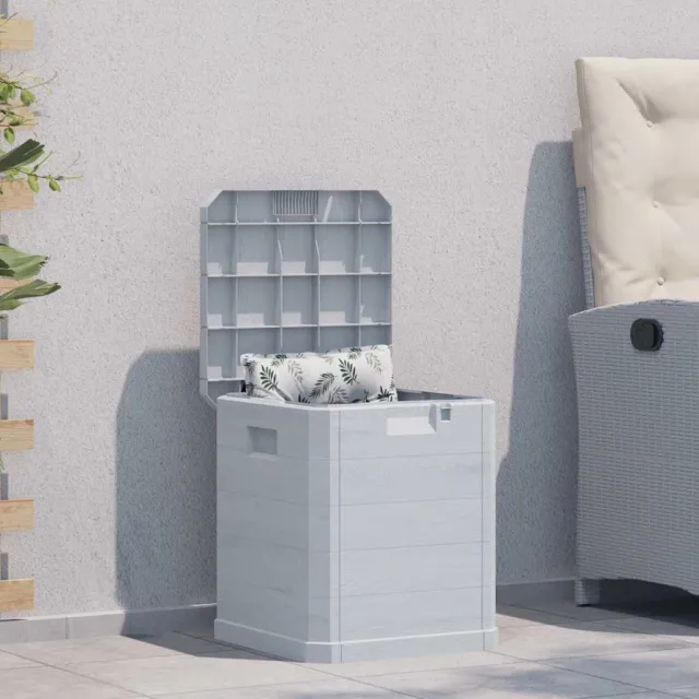 vidaXL Opbergbox voor in de tuin 90 L lichtgrijs grijs, foto 2