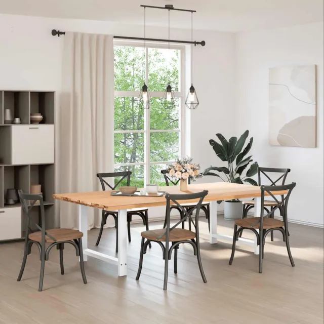 vidaXL Eettafelpoten 2 st 100x(72-73) cm staal wit