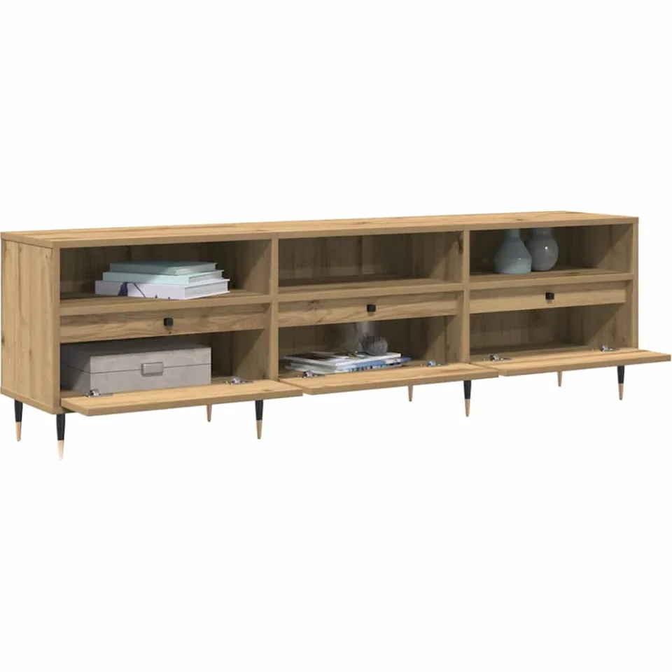 vidaXL TV-kast 150 x 30 x 45 cm Artisan Eiken Bewerkt hout, foto 2