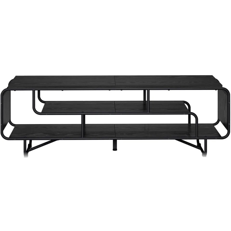 vidaXL TV-standaard 140 x 36 x 45 cm Zwart eiken Bewerkt hout