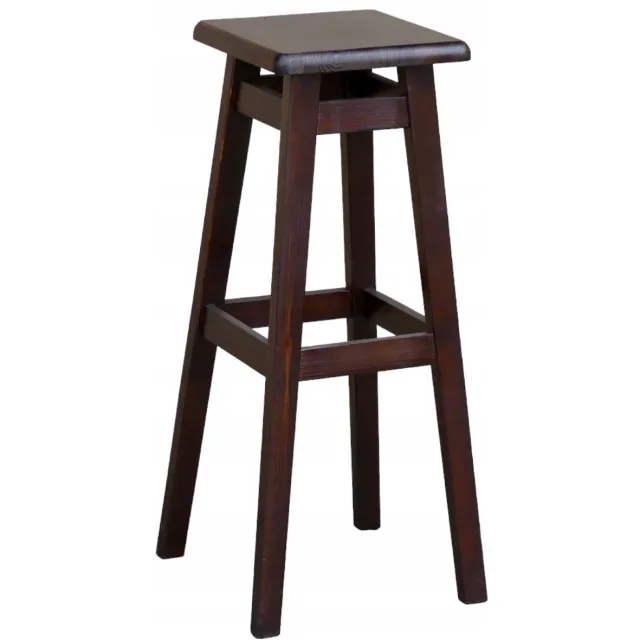 Metdrew Houten Bar Kruk 80cm - Bruin (Notenkleur) Bruin (Noten)