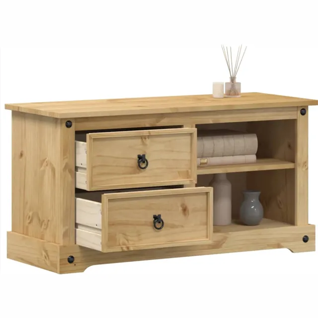 vidaXL Tv-meubel Corona 100x40x52 cm massief grenenhout Bruin