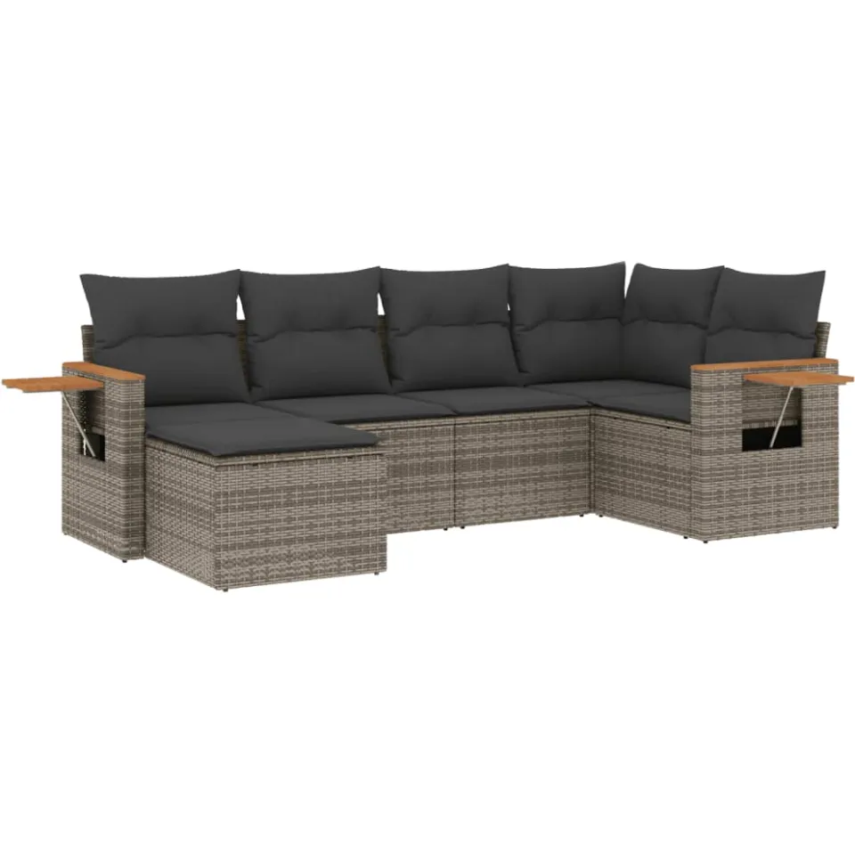 vidaXL Patio Sofa Set 6-zits Grey, foto 3