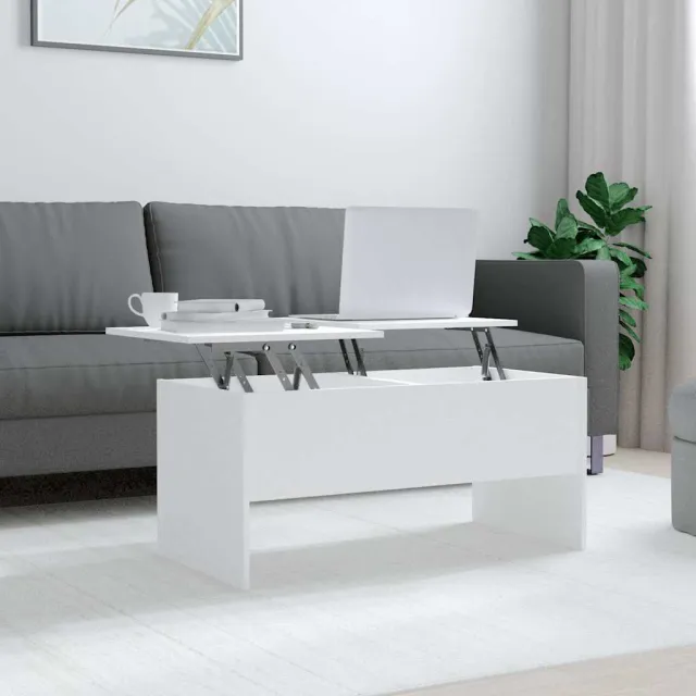 vidaXL Salontafel 102x50,5x46,5 cm bewerkt hout wit