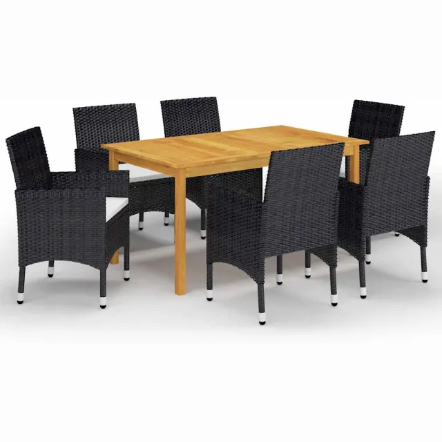 vidaXL 7-delige Tuinset zwart, foto 2