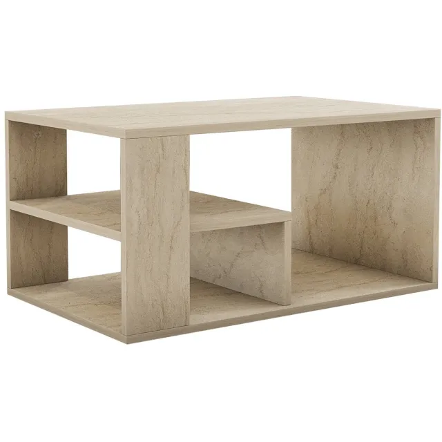 Skye Decor Houten salontafel "Eros" - 80 x 40 x 50 cm - Travertin Travertijn