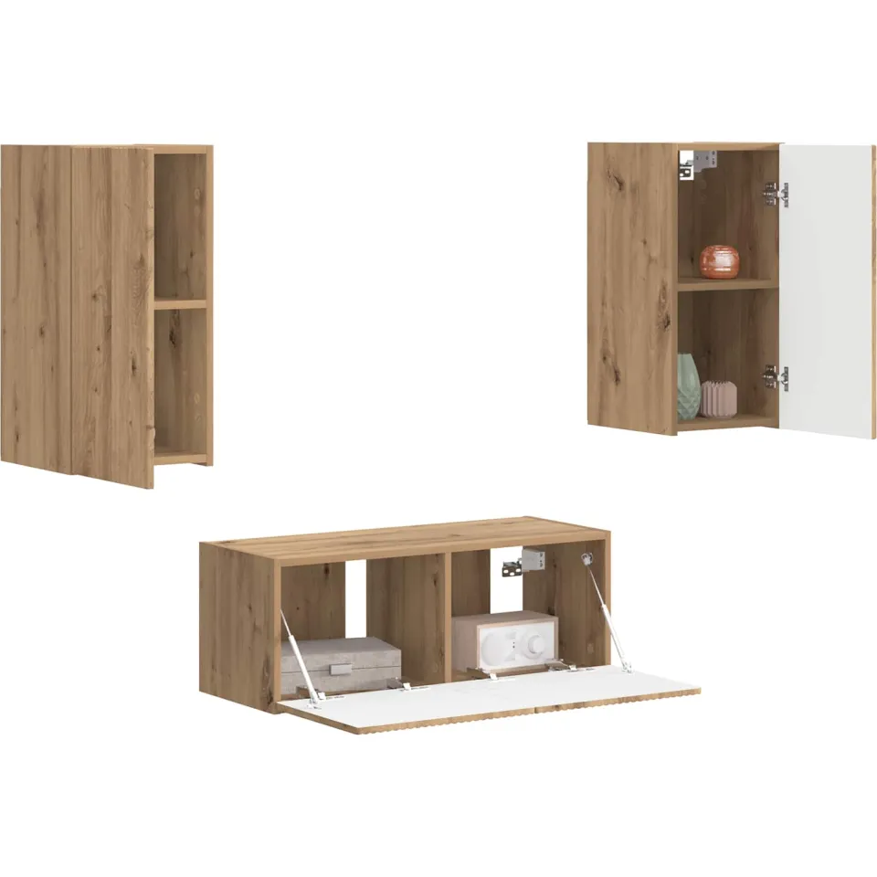 vidaXL Tv-meubelset 2 st 78,5 x 31 x 30 cm Artisan Eiken Bruin