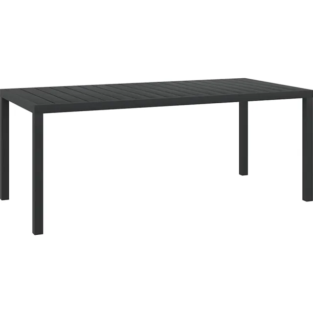 vidaXL Tuintafel 185x90x74 cm aluminium en HKC zwart