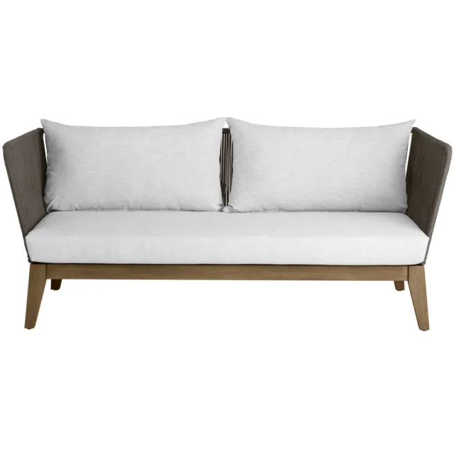 Vega Outdoor sofa Ventura 3-zits; 169x78x72 cm (BxDxH); zitting lichtgrijs, frame bruin antraciet