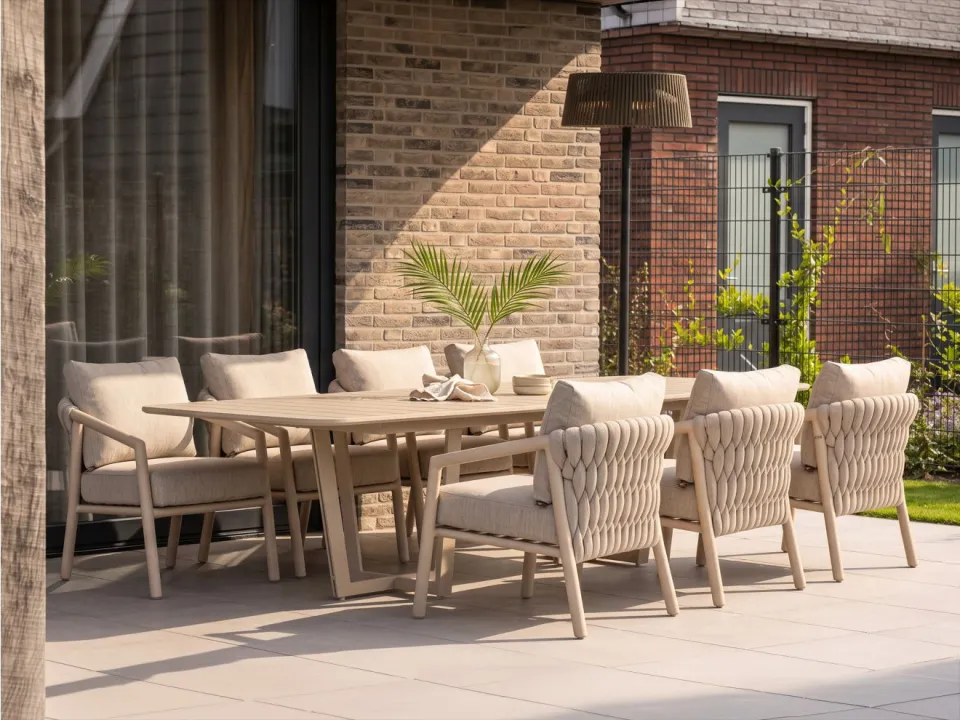 Suns Sato low dining tuinstoel taupe, foto 3