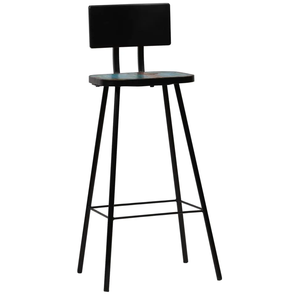 vidaXL Barkrukken 4 st massief gerecycled hout bruin, foto 3