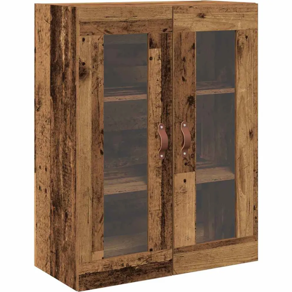 vidaXL Wandkast Oudhout 69,5 x 34 x 90 cm Bewerkt hout bruin, foto 3