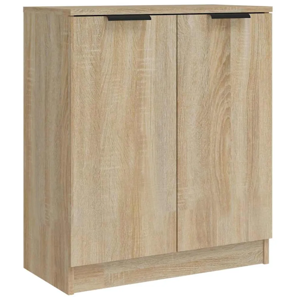 vidaXL Dressoirs 2 st 60x30x70 cm bewerkt hout sonoma eikenkleurig Bruin