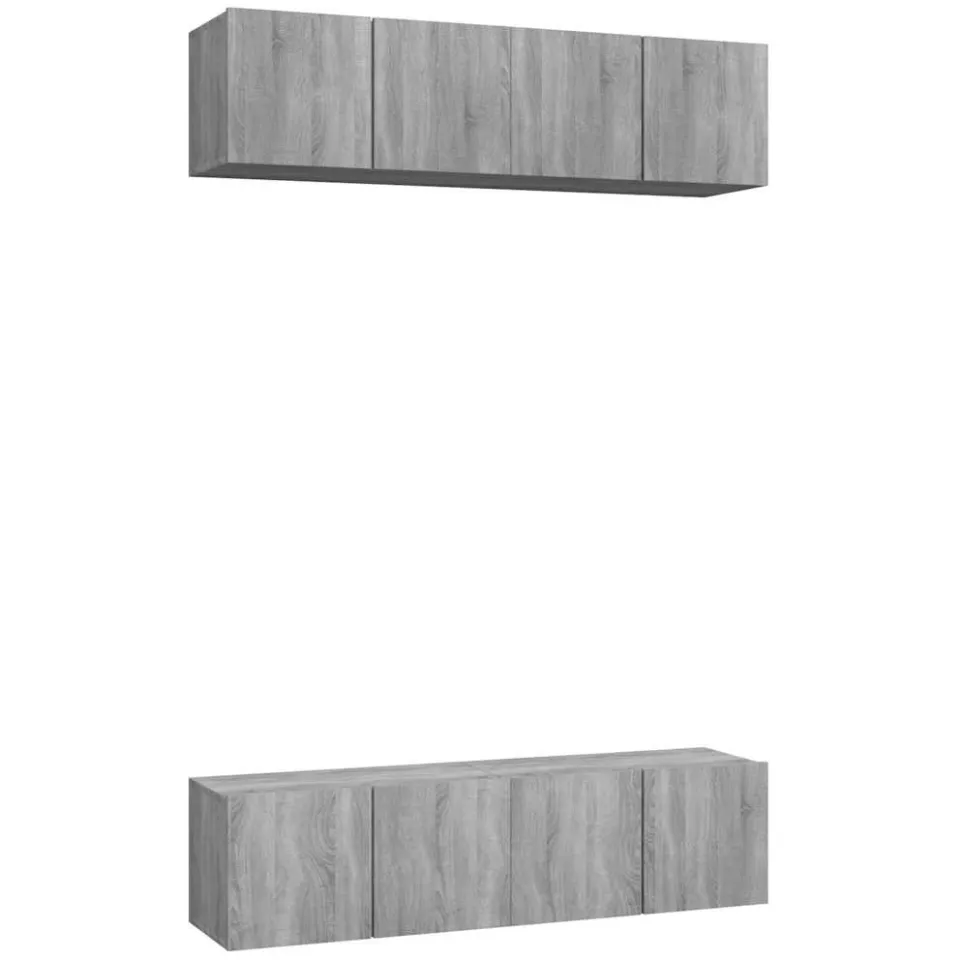 vidaXL Tv-meubelen 4 st 60x30x30 cm bewerkt hout grijs sonoma eiken, foto 3