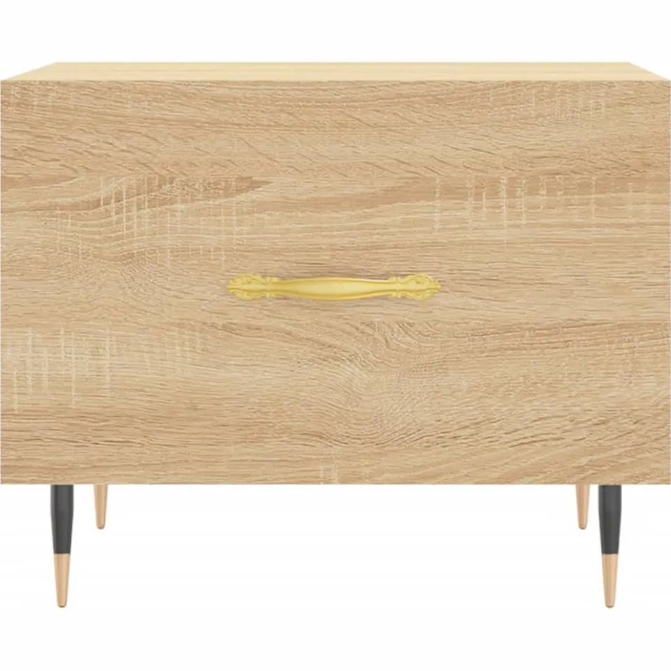 vidaXL Salontafels 2 st 50x50x40 cm bewerkt hout sonoma eikenkleurig, foto 4