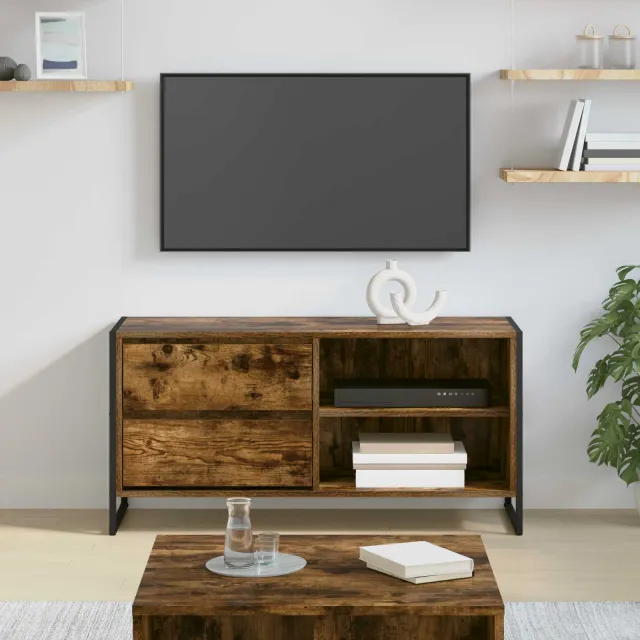 vidaXL TV-kast 100 x 36 x 49,5 cm Gerookt eiken Bewerkt hout, foto 2
