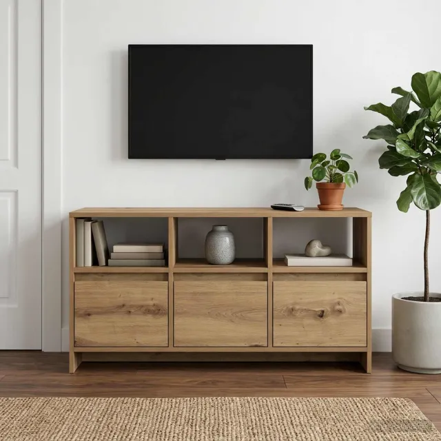 vidaXL Tv-meubel 102 x 37,5 x 52,5 cm Artisanaal eiken Bewerkt hout, foto 2