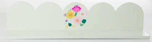 Rice Houten Wandplank (56x11x13 cm) Wit. Gebroken wit