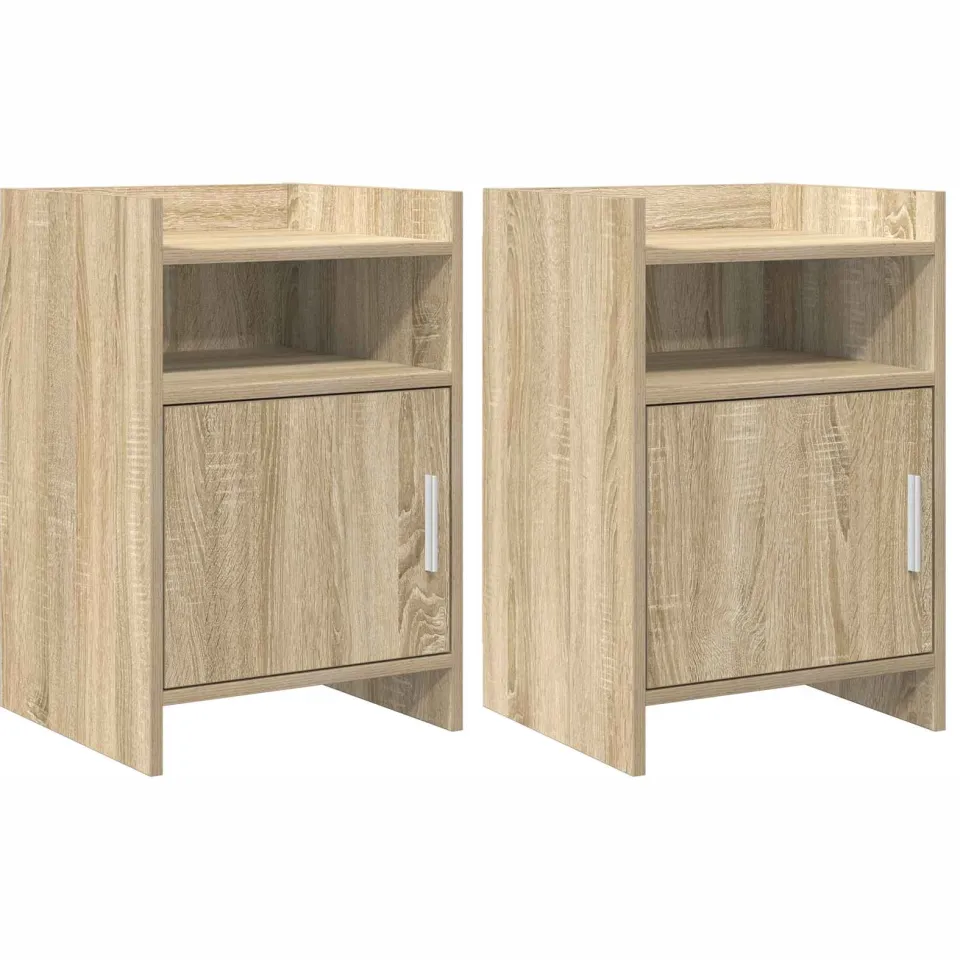 vidaXL Nachtkastjes 2 st Sonoma Eiken 40 x 36 x 60 cm Bewerkt hout, foto 3