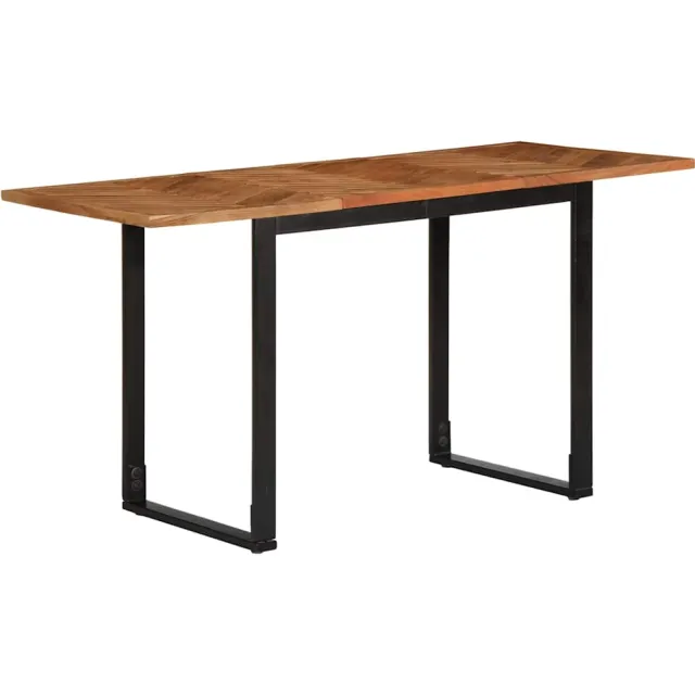 vidaXL Eettafel 140x70x75 cm massief acaciahout Bruin