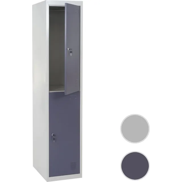 MCW Locker Boston T853, lockerkast kluisje, metaal 185x38x45cm ~ donkergrijs